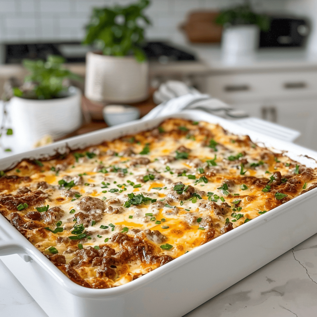 Pancake & Sausage Breakfast Casserole – Vicky Cakes