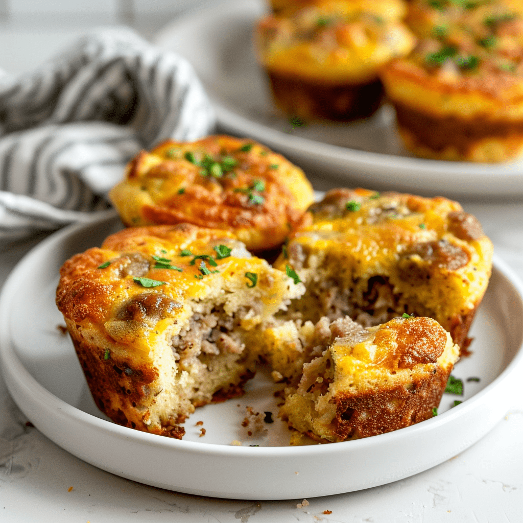 Sausage and Cheese Pancake Muffins