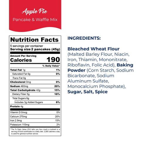 Apple Pie Pancake Mix (Case of 6-5lb)