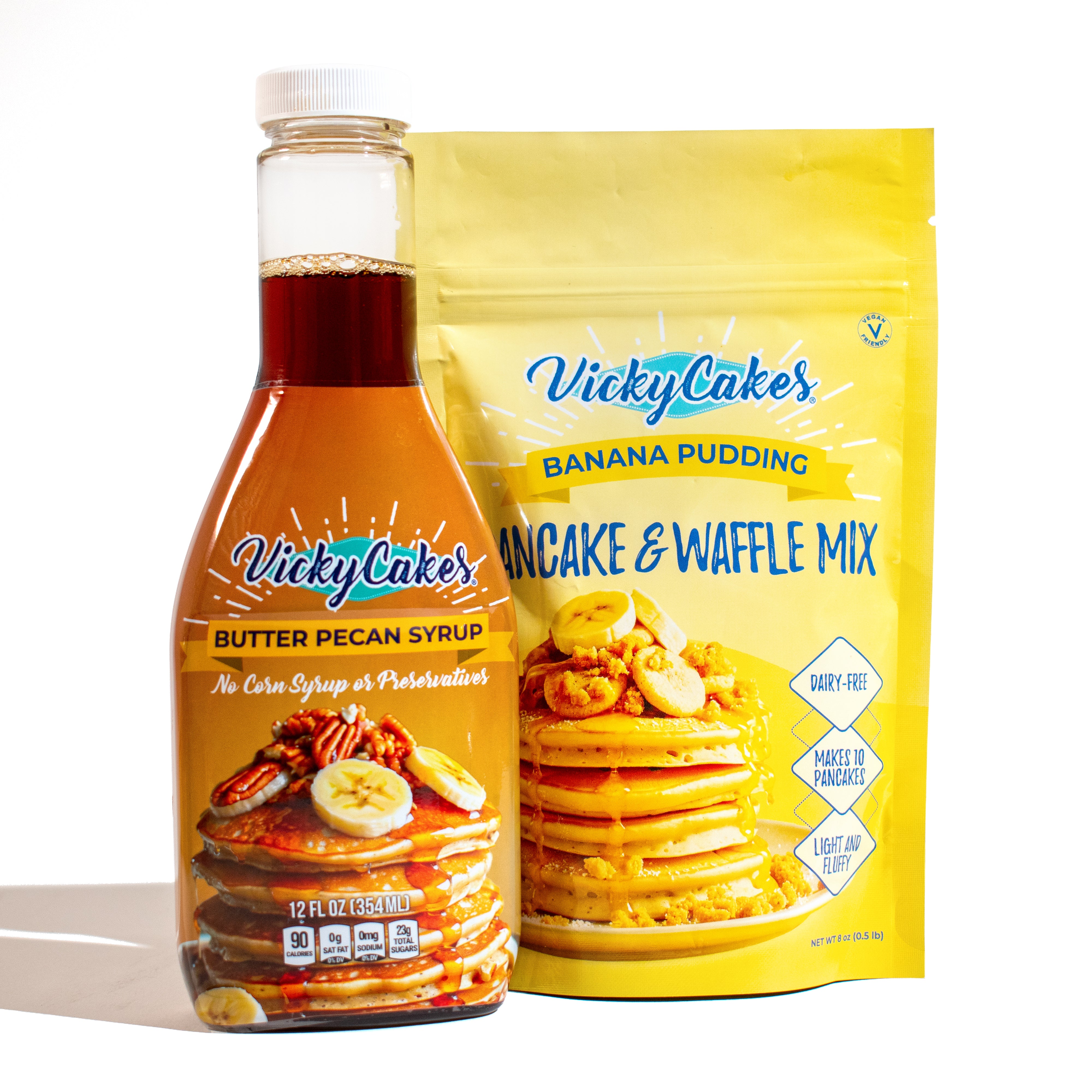 Banana Pudding Pancake Mix + Butter Pecan Syrup Bundle