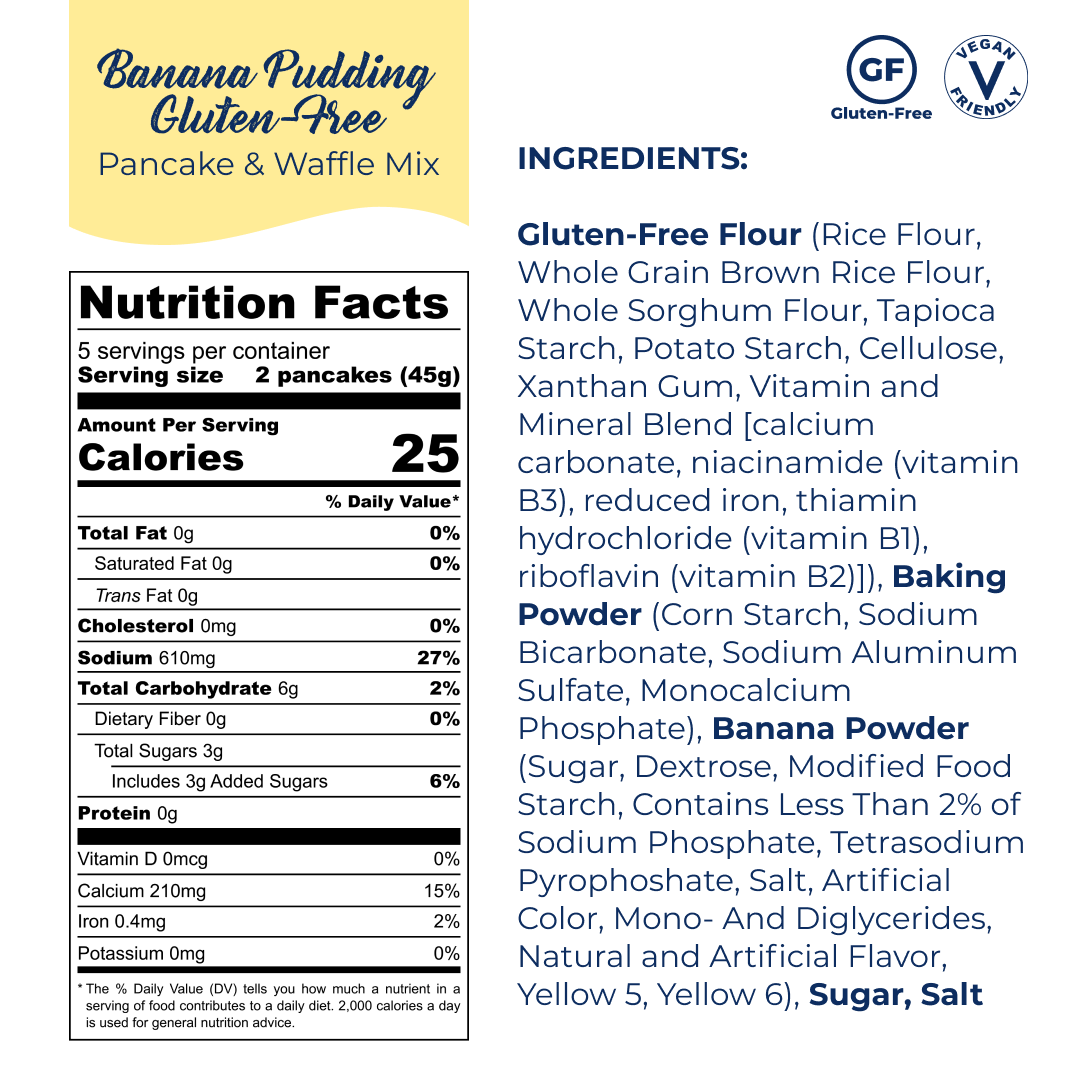 Banana Pudding Gluten-Free Pancake Mix