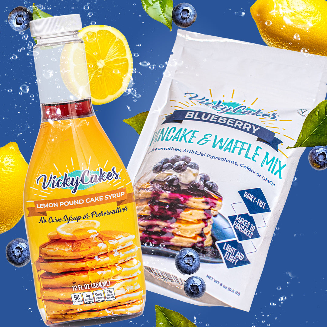 Blueberry Pancake Mix + Lemon Pound Cake Syrup Bundle