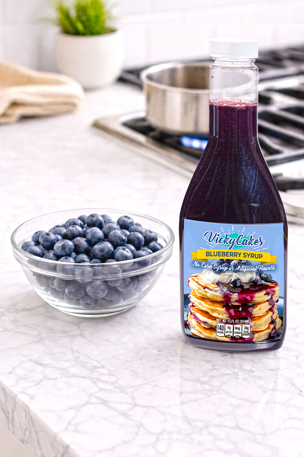 Blueberry Compote Using Vicky Cakes Blueberry Syrup