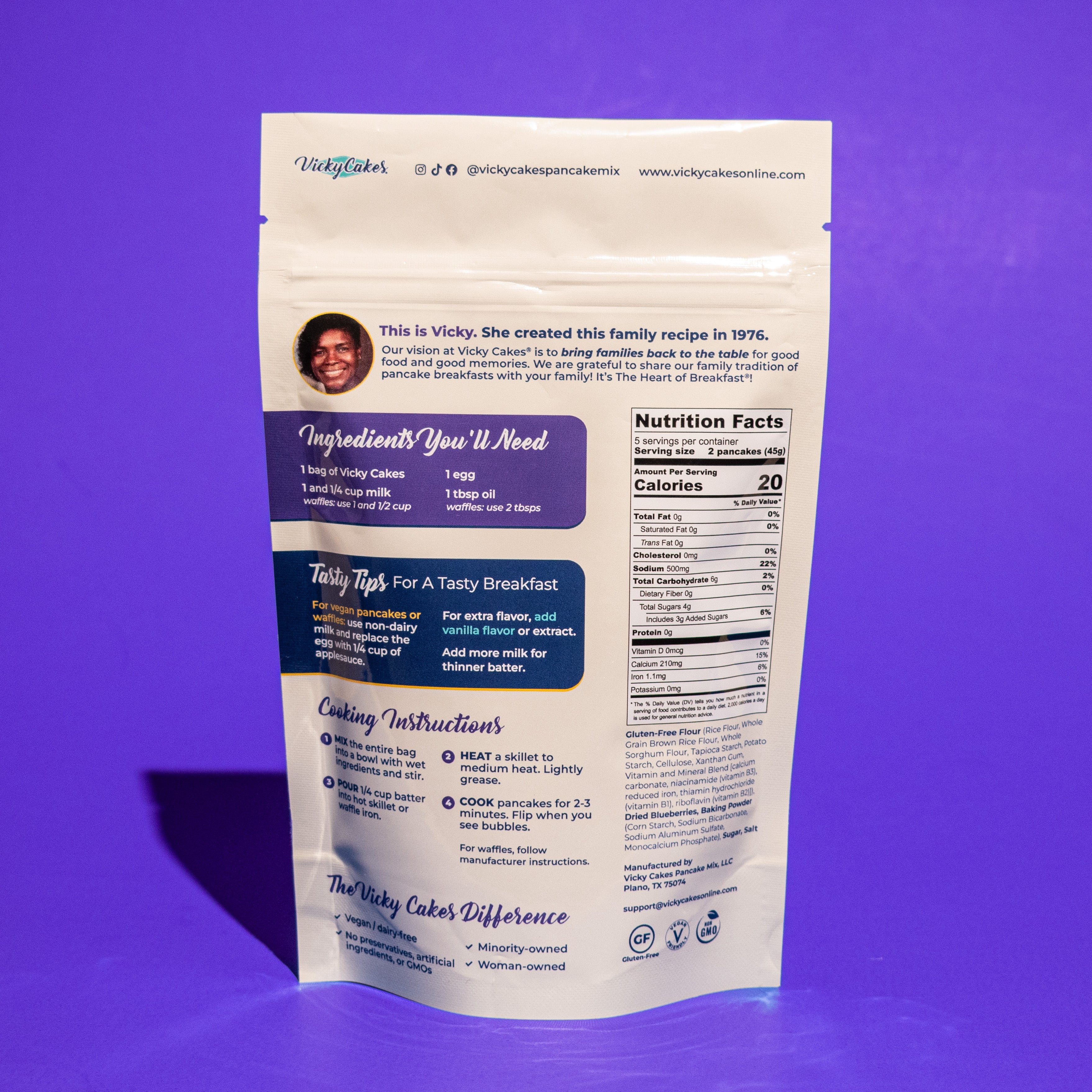 Blueberry Gluten-Free Pancake Mix