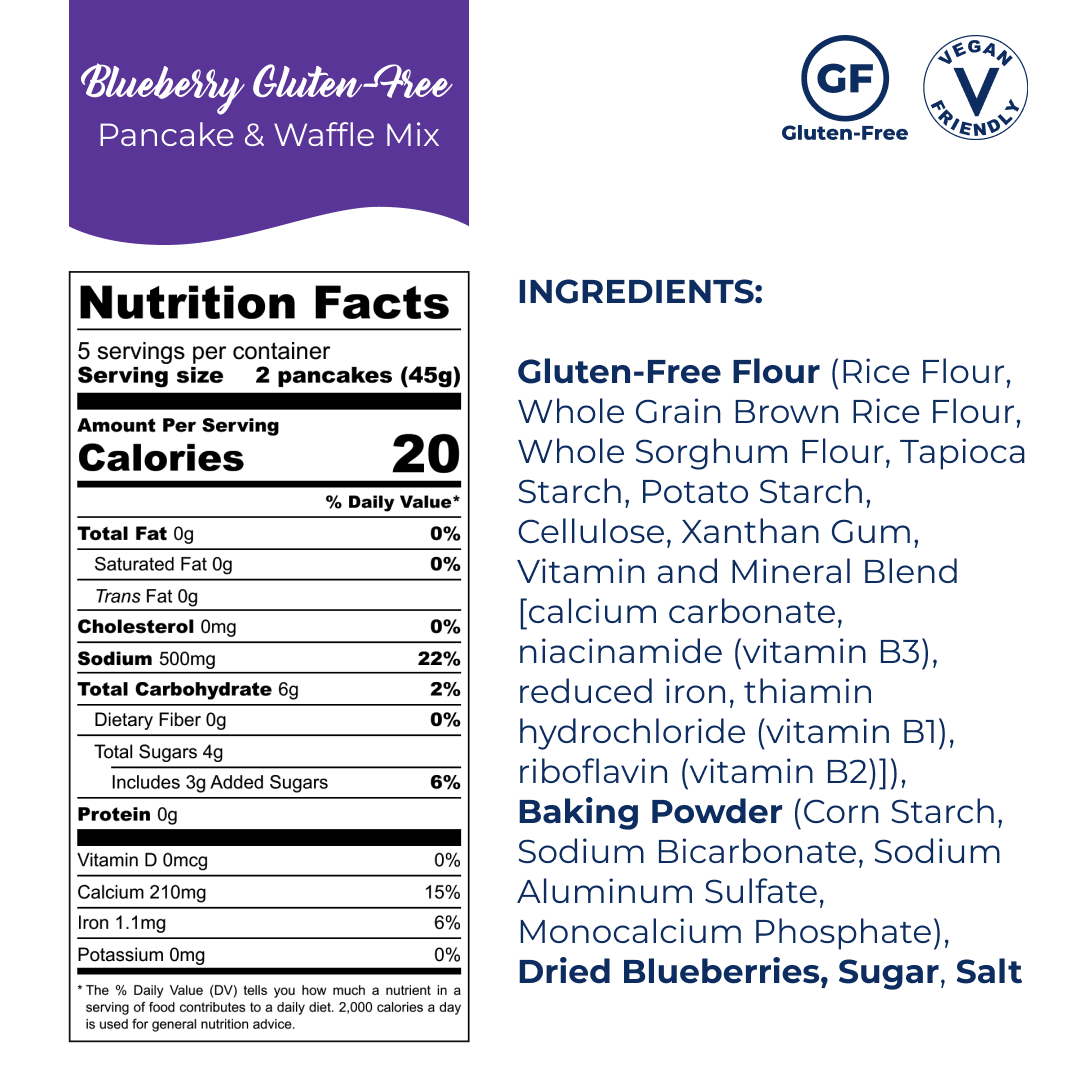 Blueberry Gluten-Free Pancake Mix