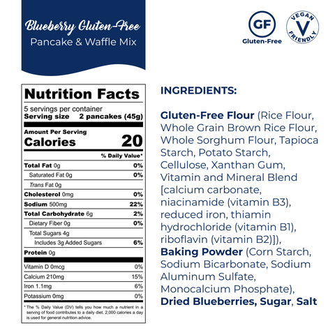 Gluten-Free Blueberry Pancake Mix