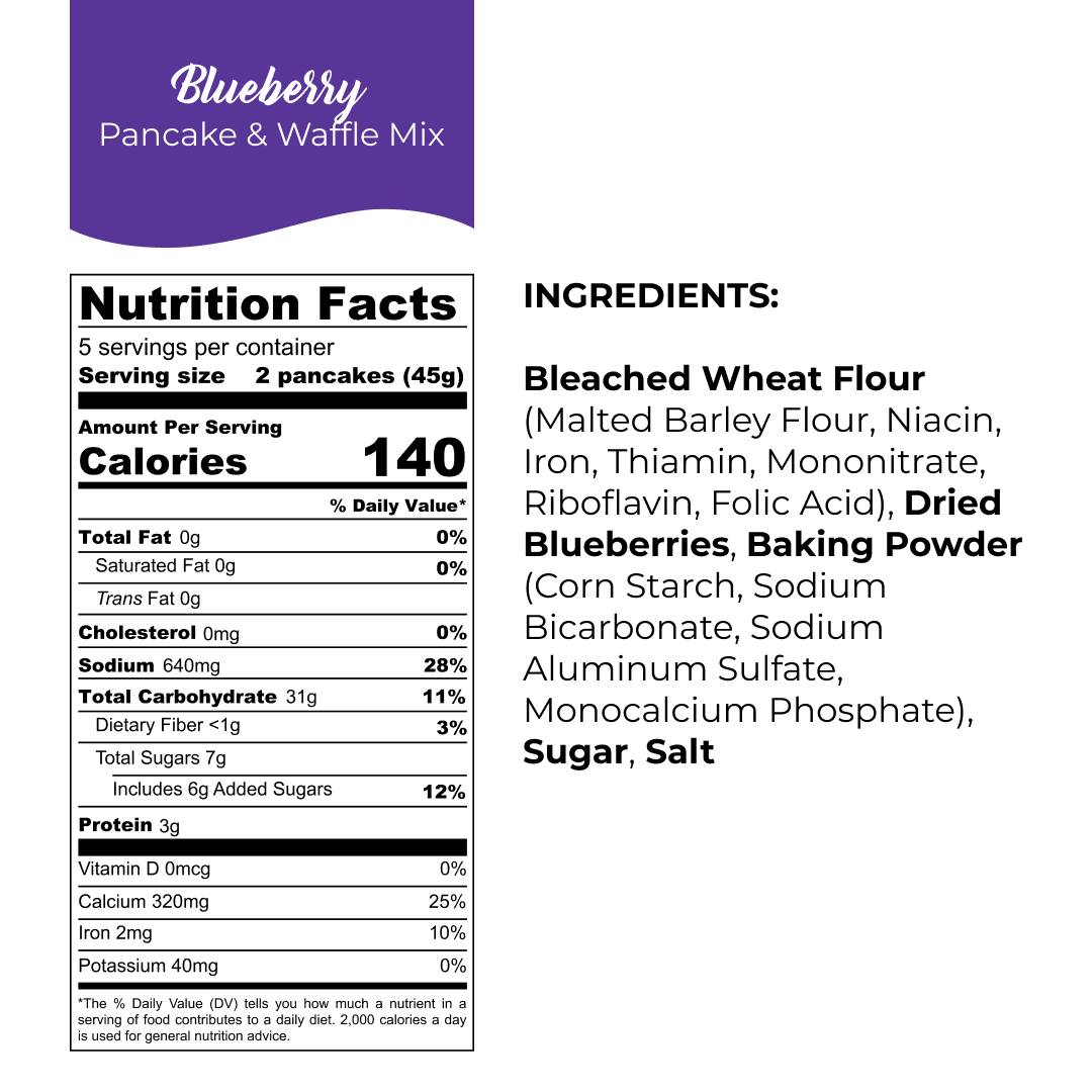 Blueberry Gluten-Free Pancake Mix