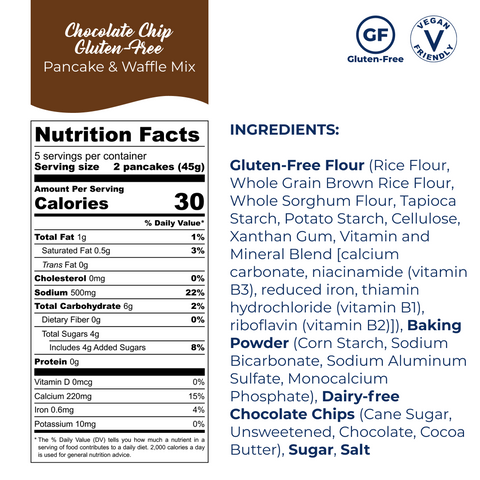 Gluten-Free Chocolate Chip Pancake Mix