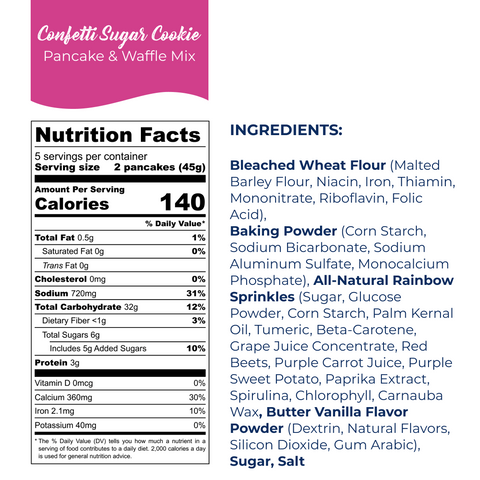 Confetti Sugar Cookie Pancake Mix