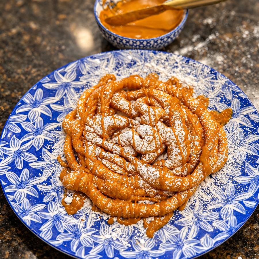 Homemade Funnel Cakes Using Pancake Batter