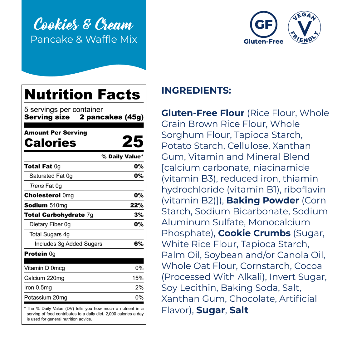 Cookies & Cream Gluten-Free Pancake Mix