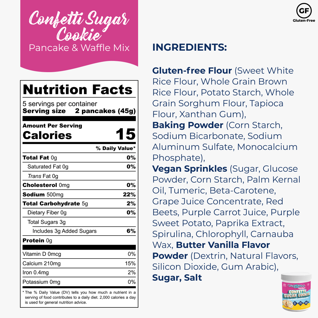 Gluten-Free Confetti Sugar Cookie Pancake Mix - Pack of 3