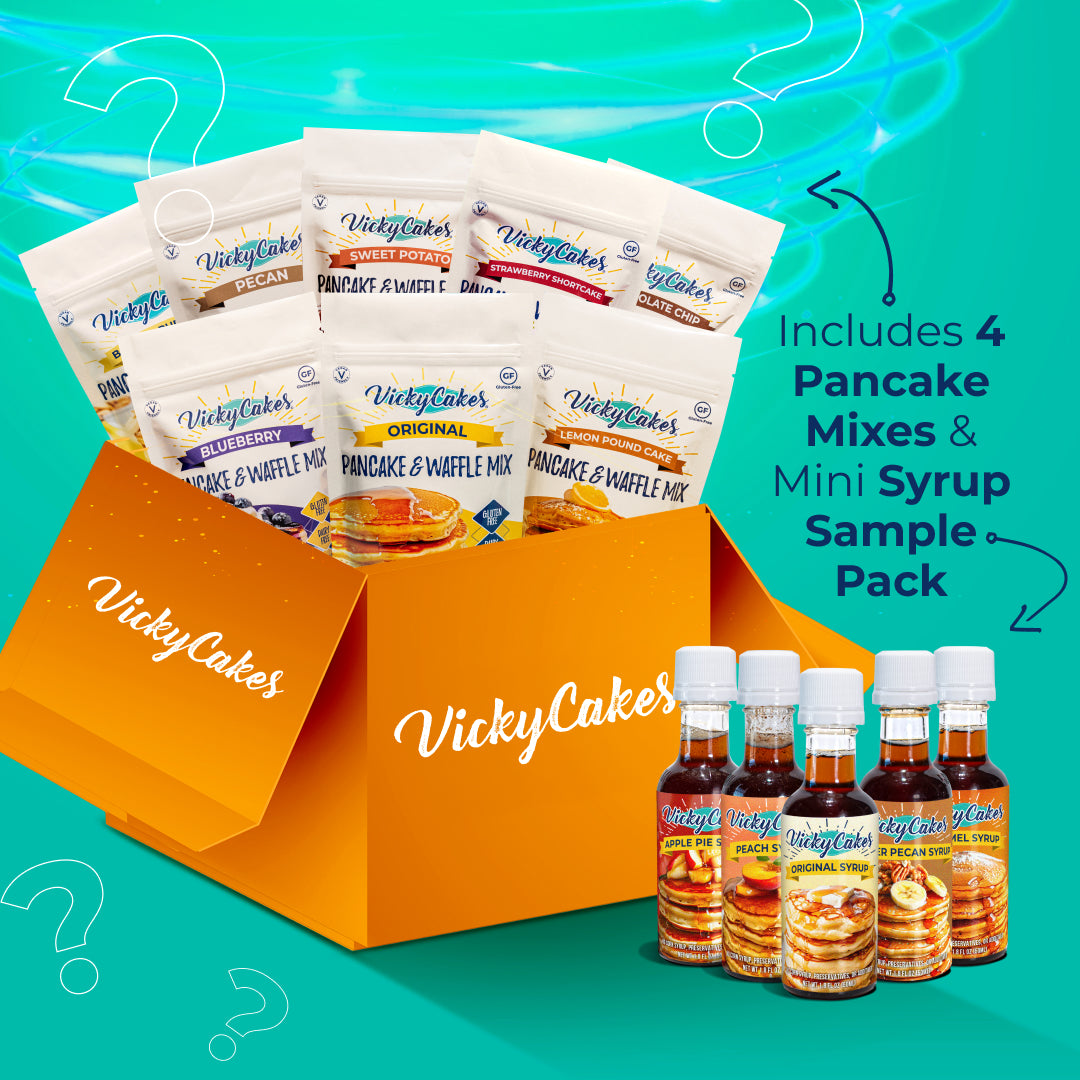 Mystery Box (Includes 4 Pancake Mixes and 5-Pack of Mini Syrups)