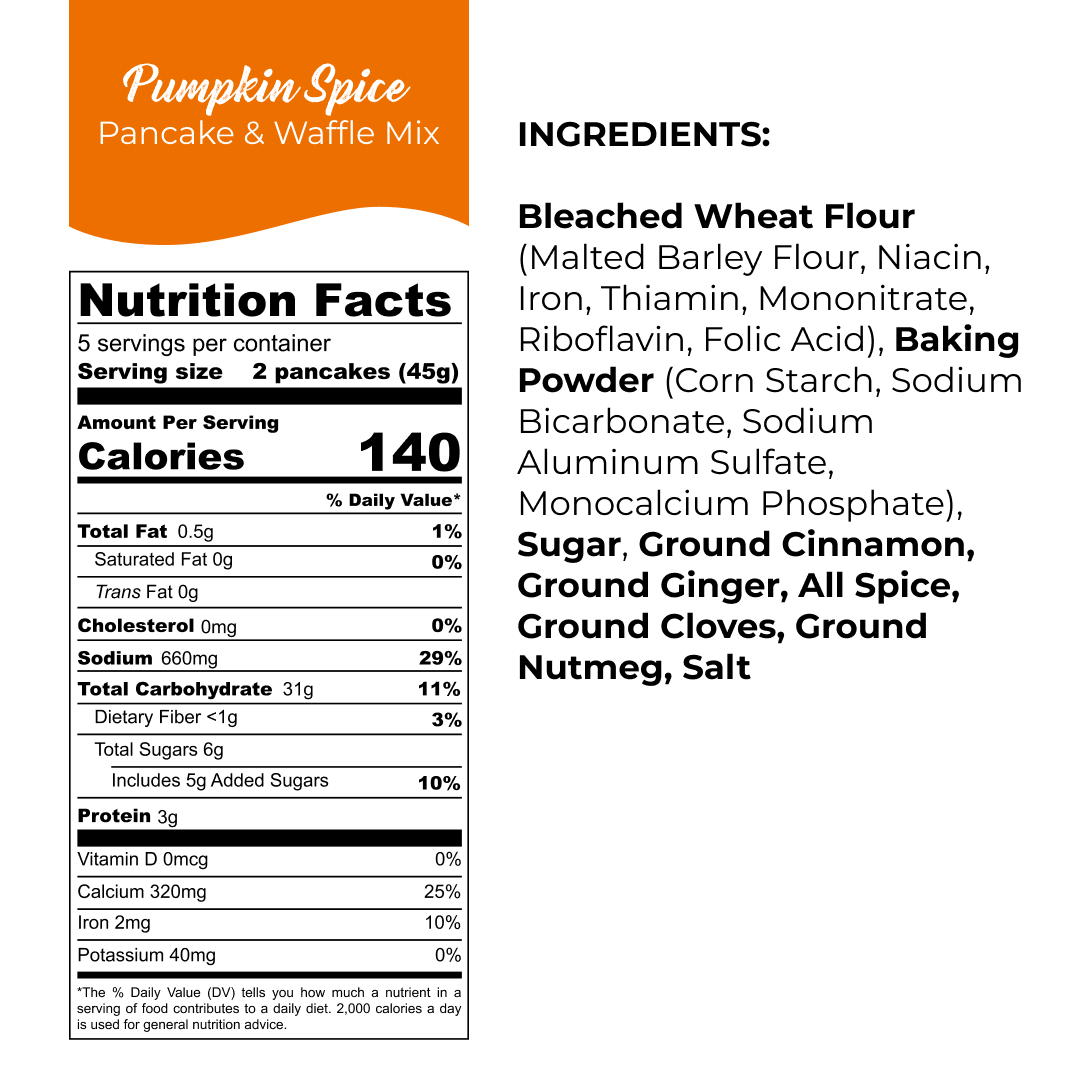 Pumpkin Spice Pancake Mix
