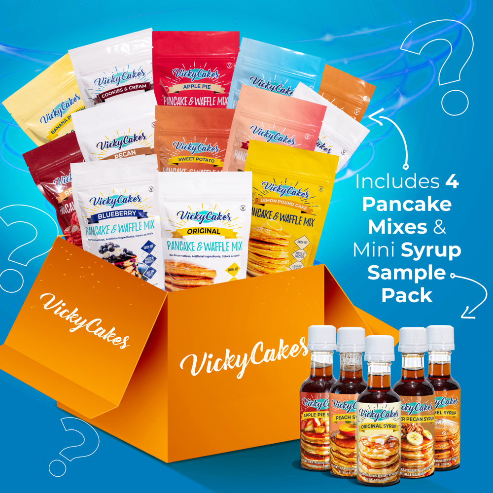 Mystery Box (Includes 4 Pancake Mixes and 5-Pack of Mini Syrups)