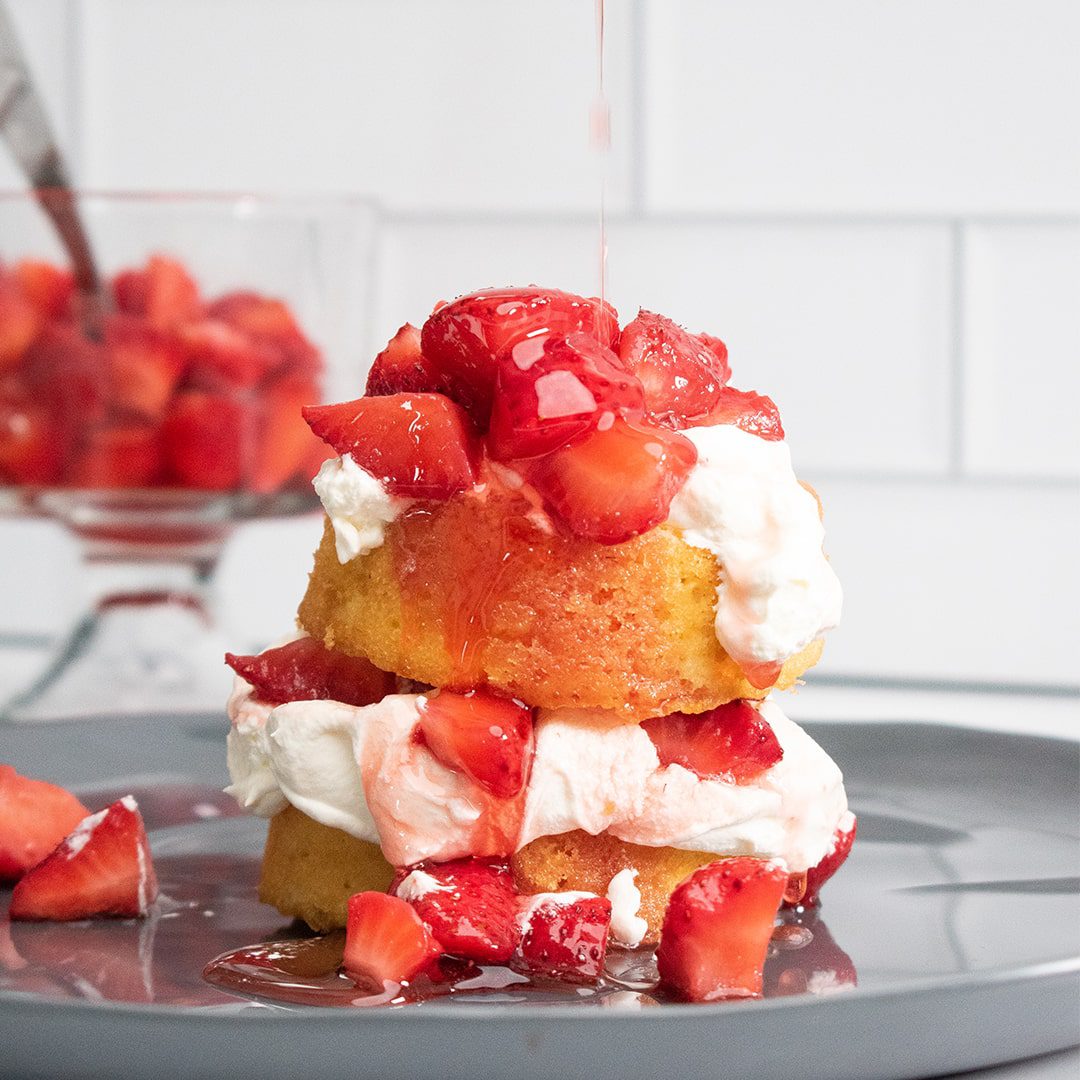 Gluten-Free Strawberry Shortcake Short Stacks