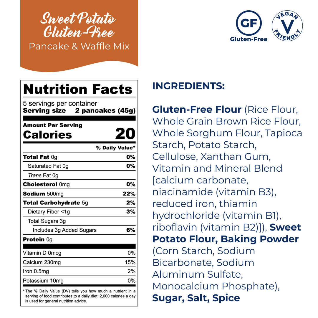 Sweet Potato Gluten-Free Pancake Mix