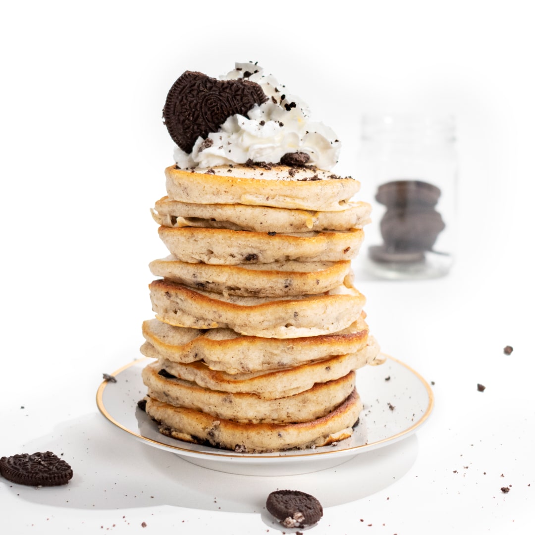 Gluten-Free Cookies N Cream Short Stacks