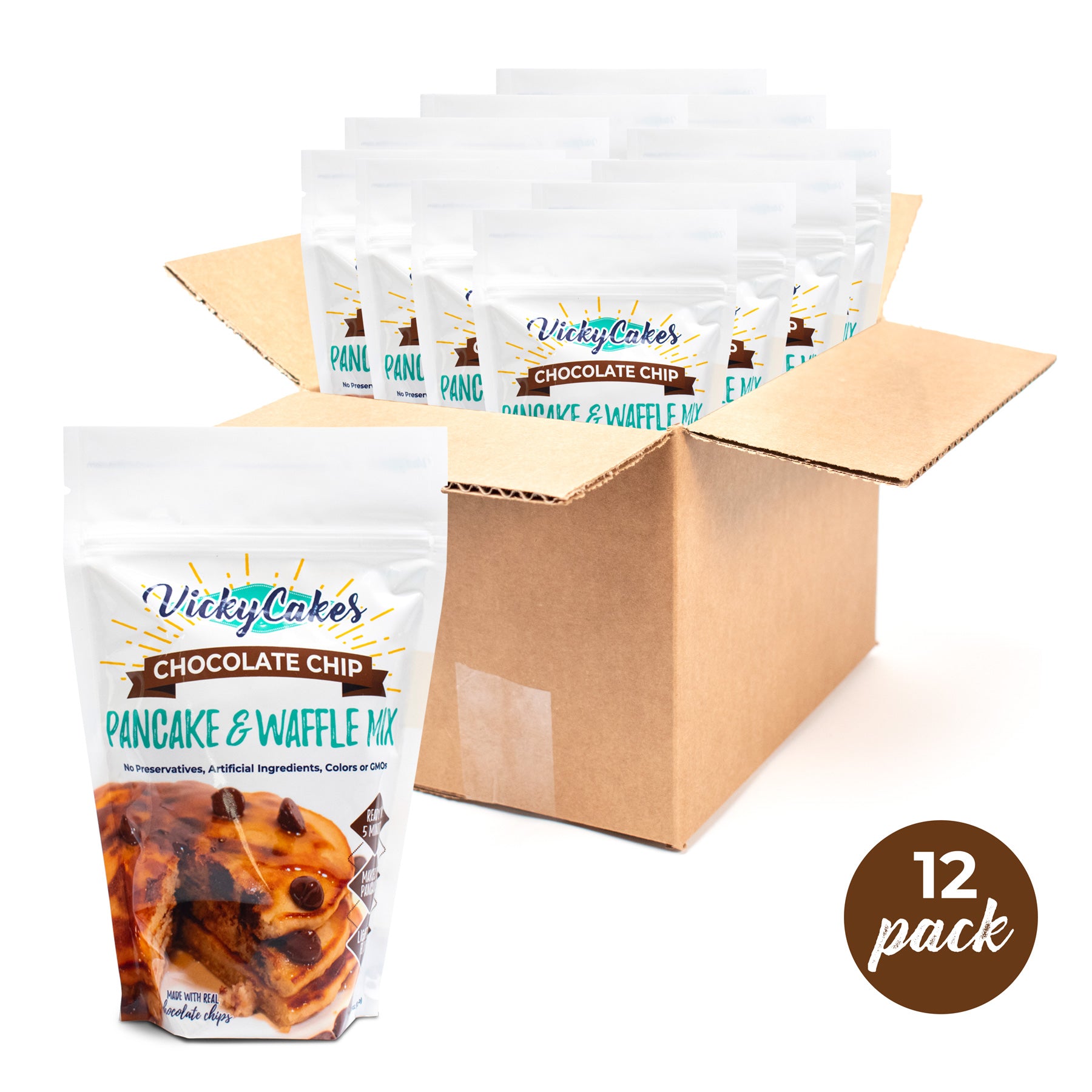 Chocolate Chip Pancake and Waffle Mix (Pack of 12)