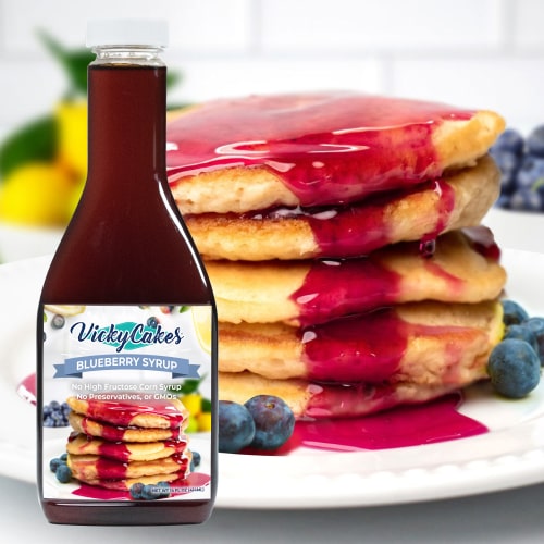 blueberry syrup with pancakes
