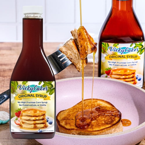 syrup with pancakes