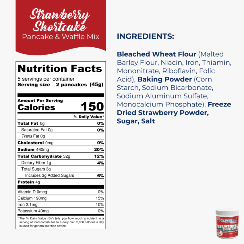 strawberry shortcake nutrition facts and ingredients