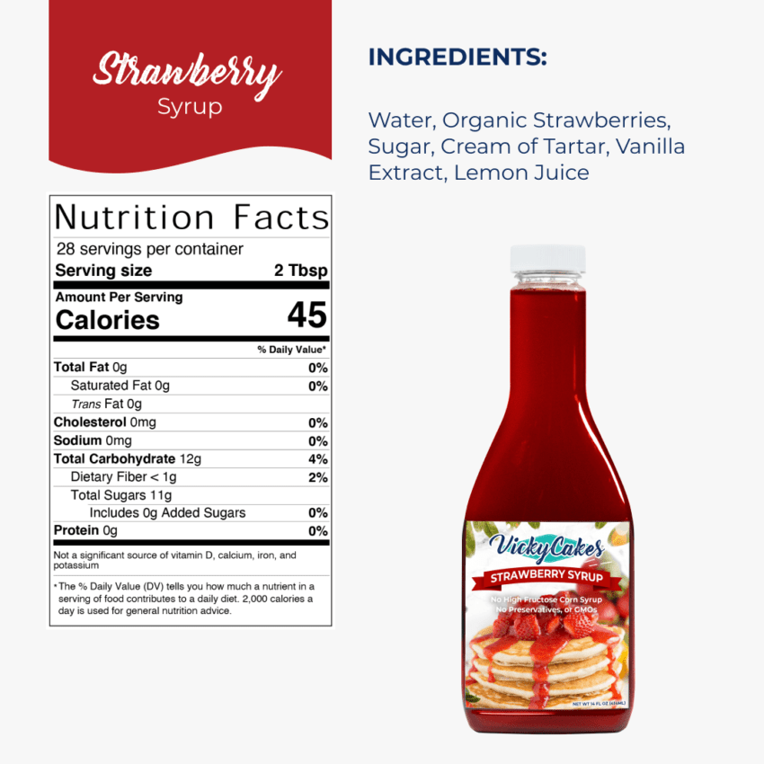 strawberry syrup nutrition facts and ingredients
